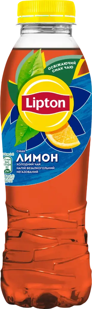 Чай холодний "Lipton" чорний з лимоном 0,5л PET