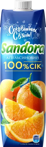 Сік відновлений пастеризований "Sandora" апельсин 0,95л (10шт)