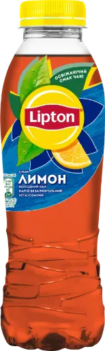 Чай холодний "Lipton" чорний з лимоном 0,5л PET